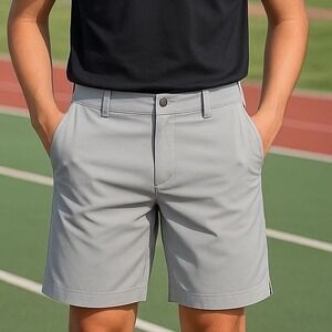 Adidas Essentials NWT Gray 7" Shorts Boys 16‎ Athletic Sporty